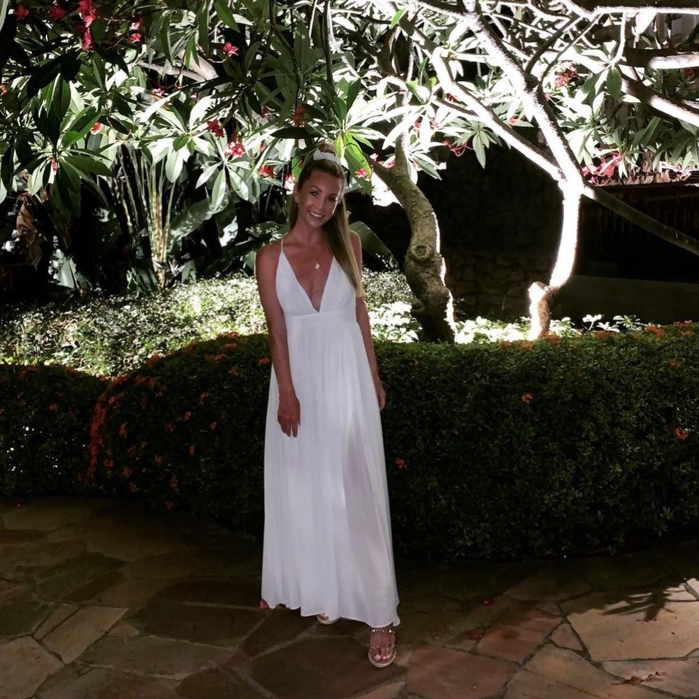 Lulus Heavenly Hues White Maxi Dress - perfect for engagement shoots!🤍💍